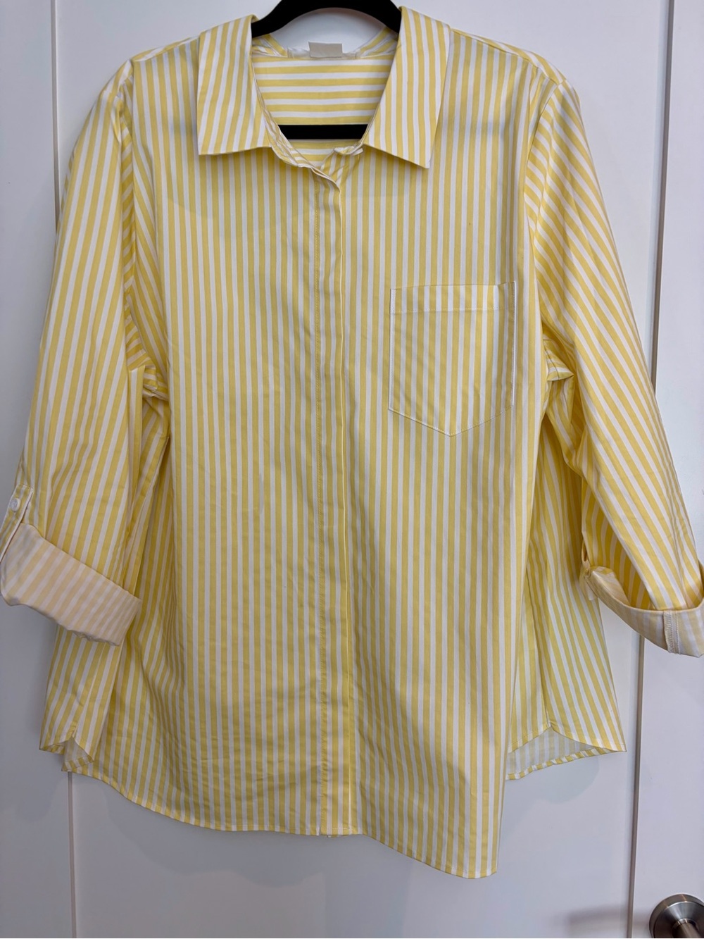 In Every Story Yellow Stripe Button Front Shirt ☀️ 3X ?